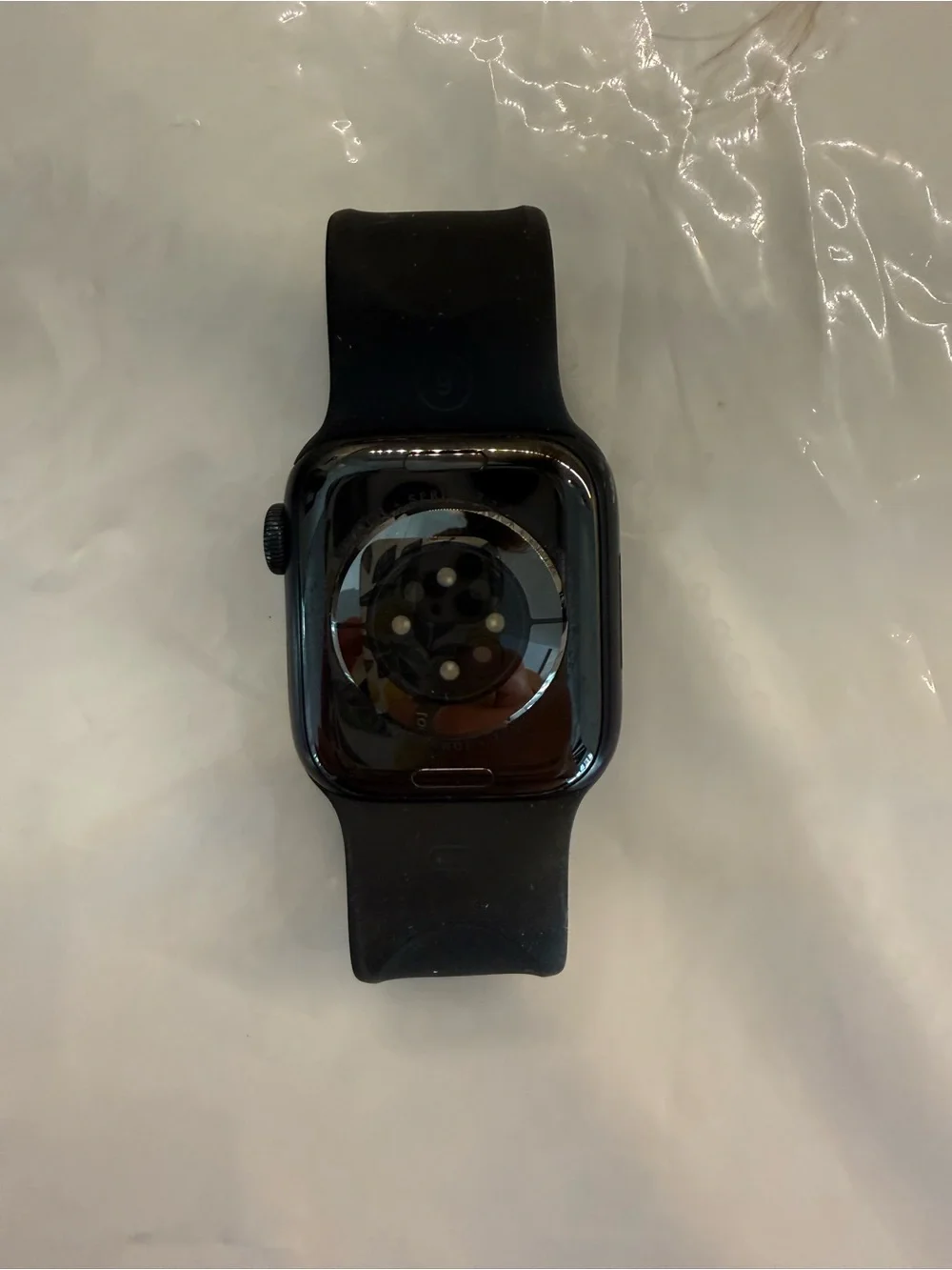 Apple Watch series 7 41mm aluminum with black silicone wrist band